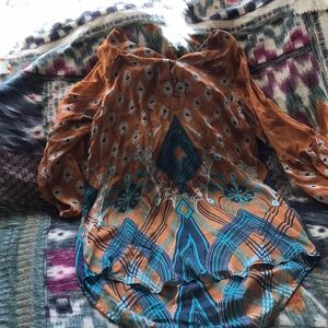 Beautiful Boho Silk Tunic, Medium